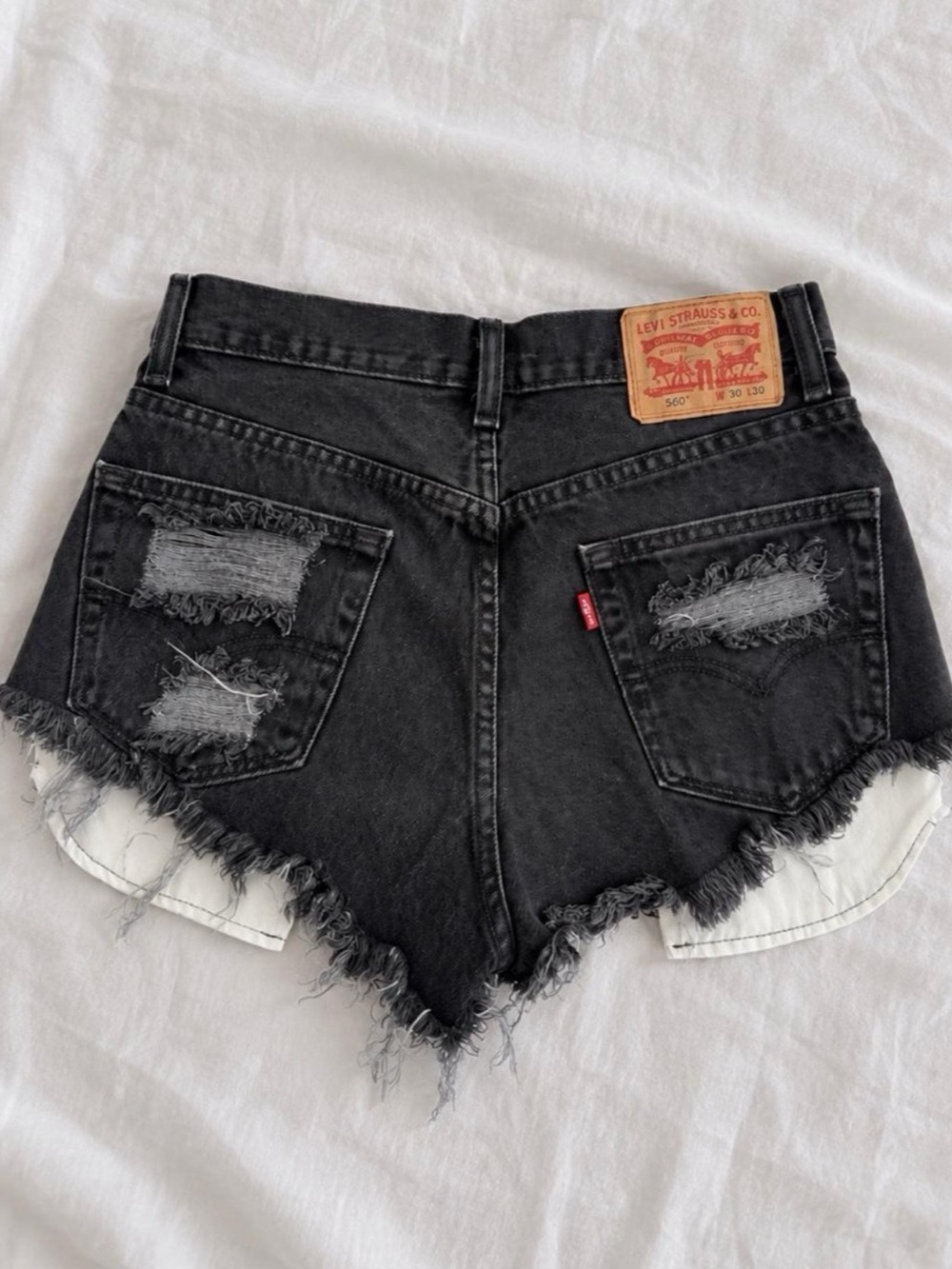 Levi's 560 Distressed Denim Shorts